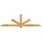 Ekena Millwork Kennewick Rough Sawn Timber Gable Bracket, Western Red Cedar, 84"W x 24"H x 4"D x 4"F, 7/12 Pitch GBW084X24X0404KEN00RWR - alternate 1
